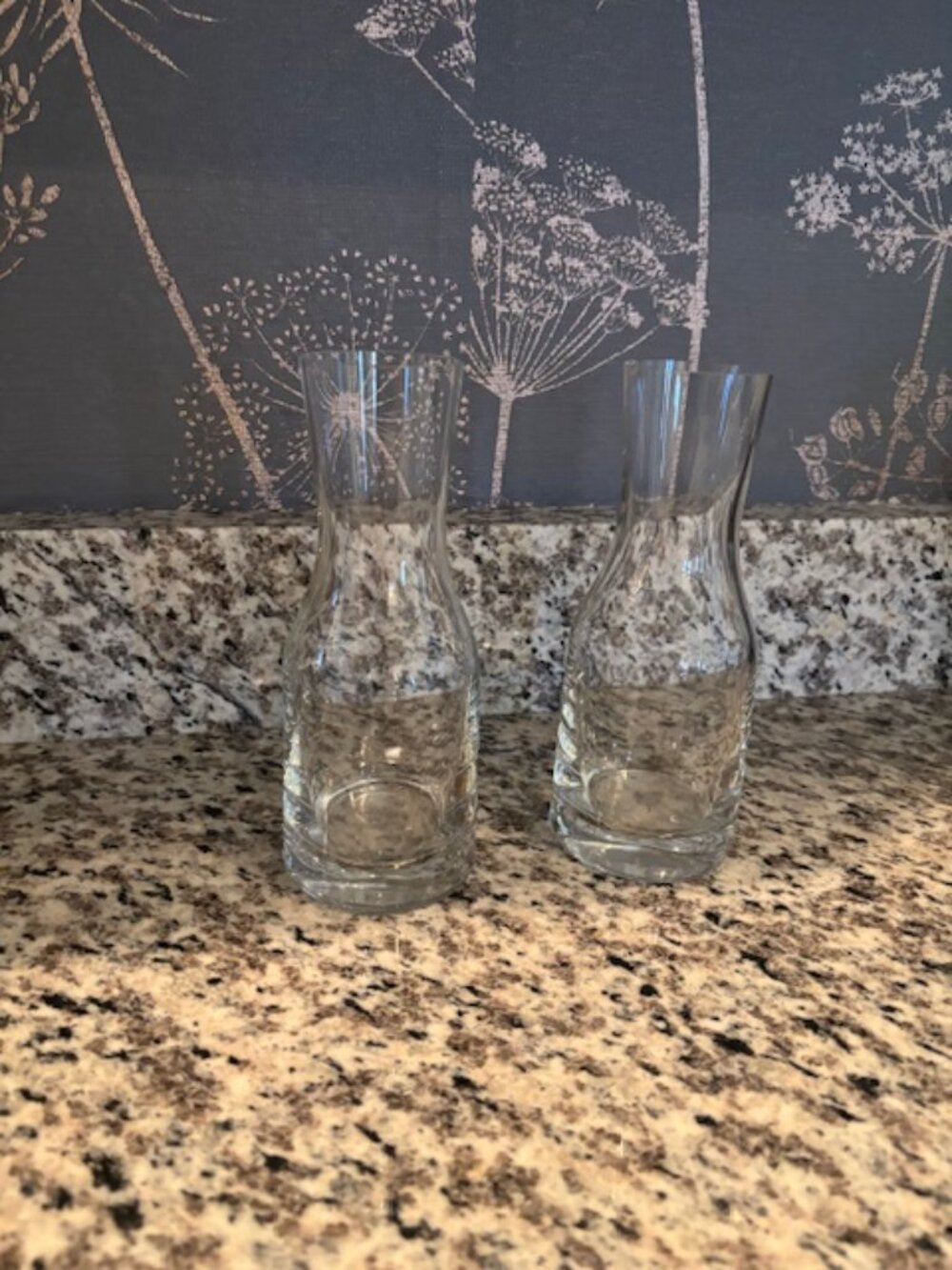 NEW Crate & Barrel Crystal Carafes - REDUCED! Set of two